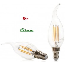 LAMPADINA ILLUMIA LED FLAME SERIE "PRESTIGE GLASS" 3.7W  E14 